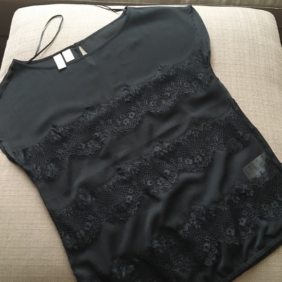 Sheer black top, sheer lace top, Esprit, XS - Picture 16 of 16